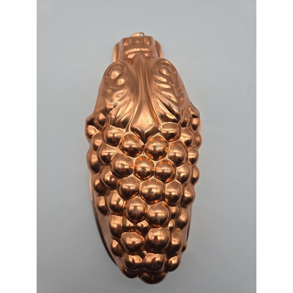 Vintage Grape Cluster Copper Mold Jello Cake Pan Hanging Decor